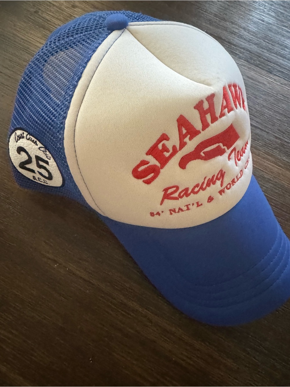 SEAHAWK RACING TEAM” ACC 80’S RETRO MIAMI TRUCKER A FRAME HAT - Picture 3 of 9